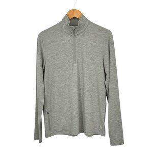 Vuori Ease Performance 1/2 Zip Shirt Mens Small Gray Long Sleeve Lightweight